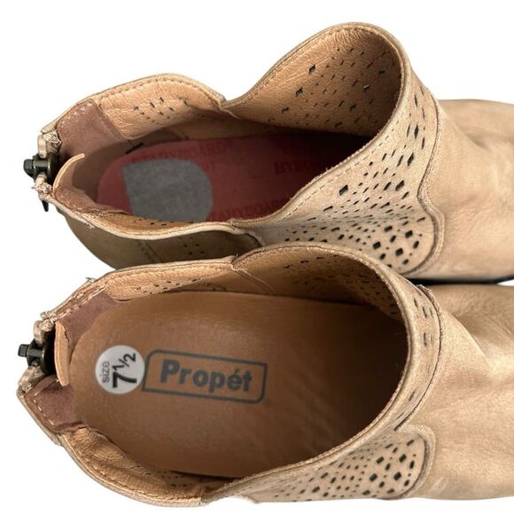 Propet Remy Ankle Boot Womens 7.5M Taupe Leather Orthotic Friendly Comfort - Picture 6 of 7
